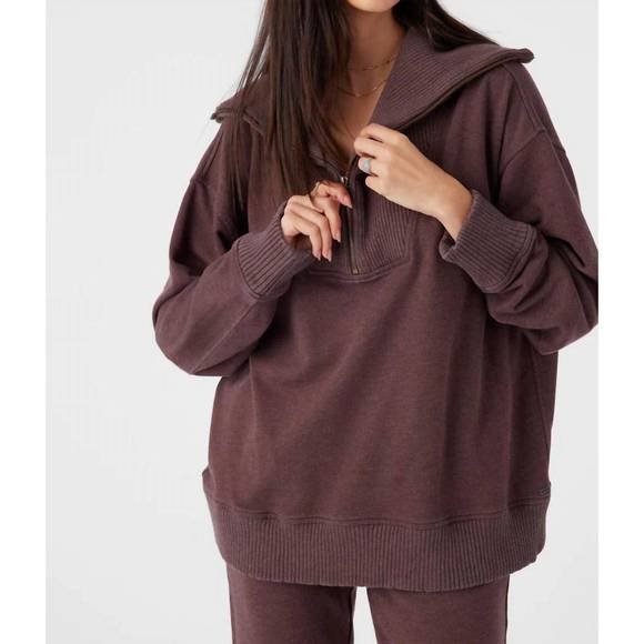 O'NEILL Sweaters - NEW O'NEILL karma mock neck zip in brown